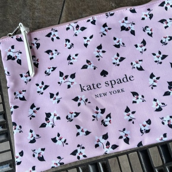 Kate Spade Large Canvas Floral Print Zip Pouch - Picture 2 of 14